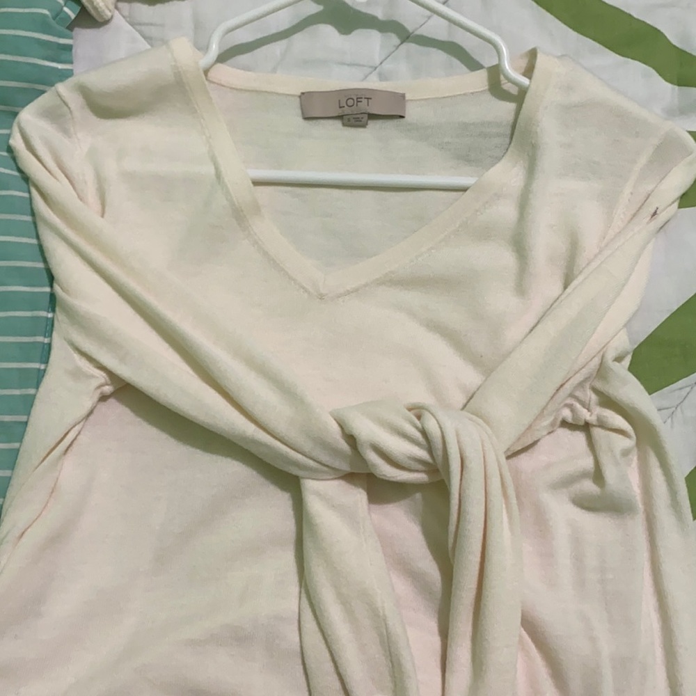 LOFT white sweater